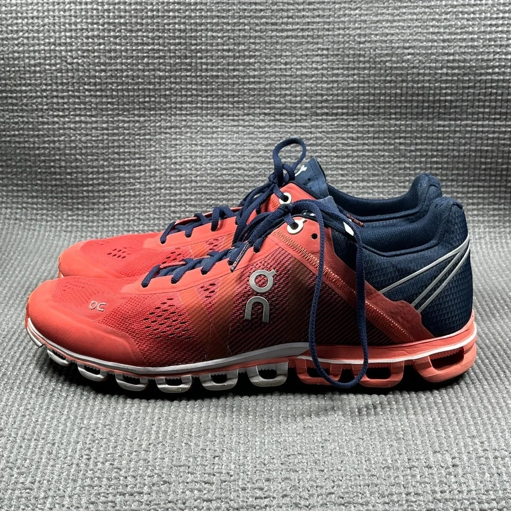 On Cloudflow Athletic Shoes‎ Womens 7.5 Red Blue Mesh Running Outdoor Gym Active
